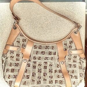 Salvatore Ferragamo Tan and Brown Women's Fartecth Shoulder Bag